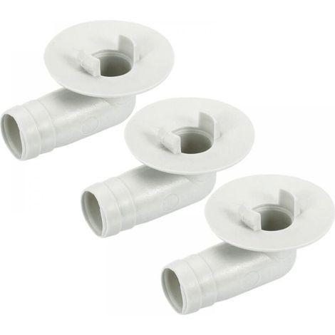 Raccord Coudé Climatisation - 17 mm - PP - Pour Evacuation Condensats - Lot de 3