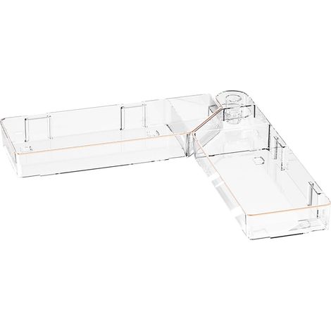 Rack De Rangement D'Angle - Support Murale Non Percée Pour Produits De Toilette - Compatible Salle De Bain Et Table De Maquillage - 1 Pièce (1/3)