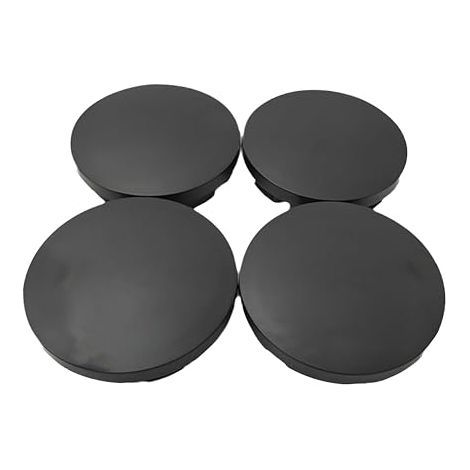 Cache Moyeux, Enjoliveurs De Roue ABS, Enjoliveur Centre Roue pour Pneu Voiture, Enjoliveurs pour Jantes, Moyeux Et Centres Roues,(Noir) (1/5)