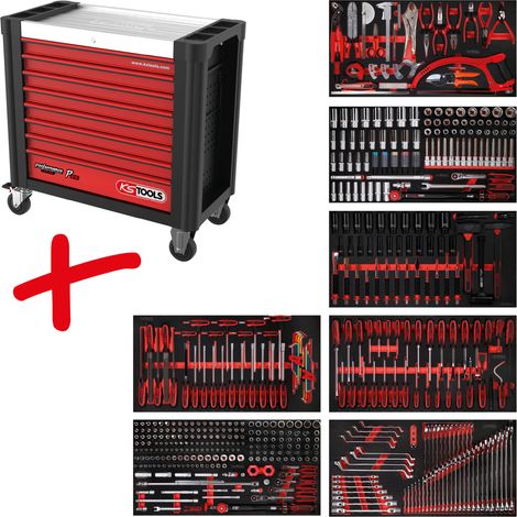 KS TOOLS Performanceplus Werkstattwagen-Satz P25 mit 510 Werkzeugen für 7 Schubladen - 825.7510 (1/5)