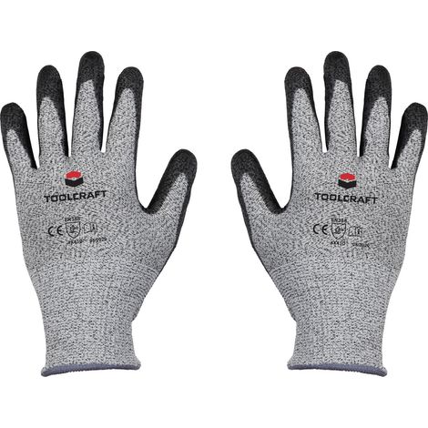 TOOLCRAFT TO-5621607 HPPE-Faser, Polyester, Kunstfaser, Polyurethan Schnittschutzhandschuh Größe (H (1/2)