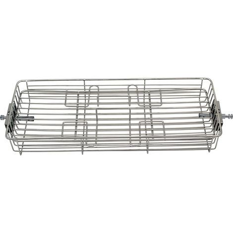 Panier de Cuisson Tourne Broche d'acier Inoxydable, Grille Poisson Barbecue, Panier de Cuisson Plat pour Viande Poisson Fruits et Légumes Pain, pour Barbecue et Four (1/5)