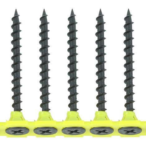 TIMCO Collated Drywall Coarse Thread Bugle Head Black Screws - 3.5 x 45