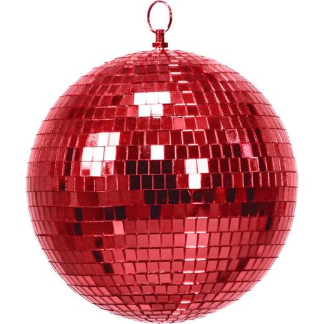 Suspension Boule à Facettes de Noël Décoration en Mousse Rouge 30 x 30 x 30 cm - PANGIVO (1/5)