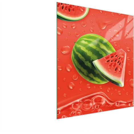 Glasschneidebrett 45x52 Wassermelone