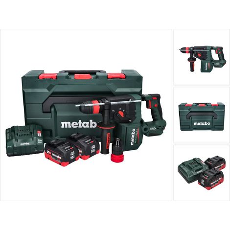 Martillo perforador a batería Metabo KH 18 LTX BL 28 Q 18 V 3 J SDS plus Brushless + 2 baterías de 10,0 Ah + cargador + metaBOX (1/5)