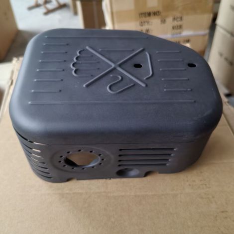 Protection/cache-pot d'échappement Robin EX40, compatible avec le moteur EX40 : isolation thermique et protection contre les brûlures (1/2)