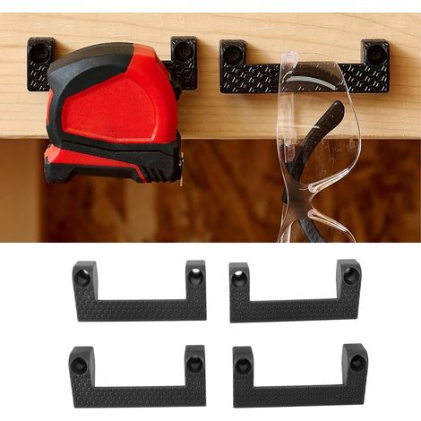 4-teiliger Maßbandhalter, Garagenorganisationssystem, ABS-Leiterbefestigung, Schwarz, Schnellzugriff (1/5)