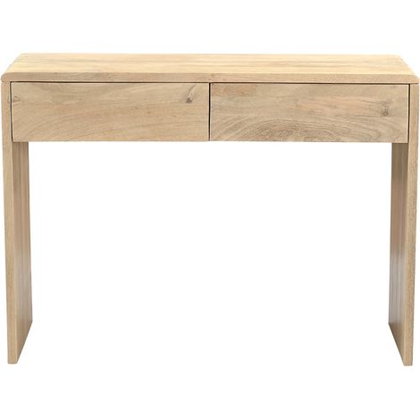 Console con contenitore in legno chiaro massiccio di mango L105 cm LATIKA (1/4)