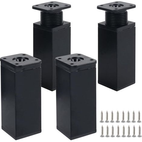 4 piedini per mobili, 10 cm, piedini regolabili per mobili, gambe per tavoli regolabili, piedini per divani, piedini per letti, gambe per tavoli, piedini per armadi, gambe per guardaroba, gambe per ta (1/5)