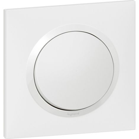 Legrand - Interrupteur ou va-et-vient dooxie 10AX 250V livré avec plaque carrée blanche