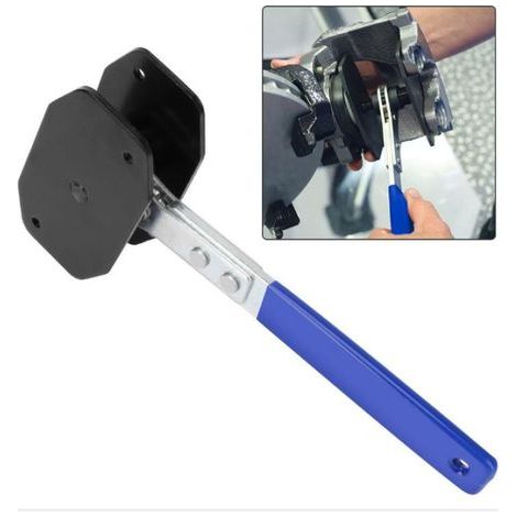(Bleu)Outil Clé à Cliquet pour Piston de Frein, Clé De Frein Étrier Patin D'installation, Outil Presse à Main Accessoires pour La Réparation Voiture, Épandeur De Piston Rotatif à 360 Degrés (1/4)