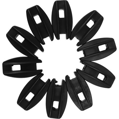 Lot de 10 Isolateurs De Clôture Électrique en Noir Accessoires De Clôture pour Bétail Résistants Et Solide Isolation Fournitures Agricoles (1/5)