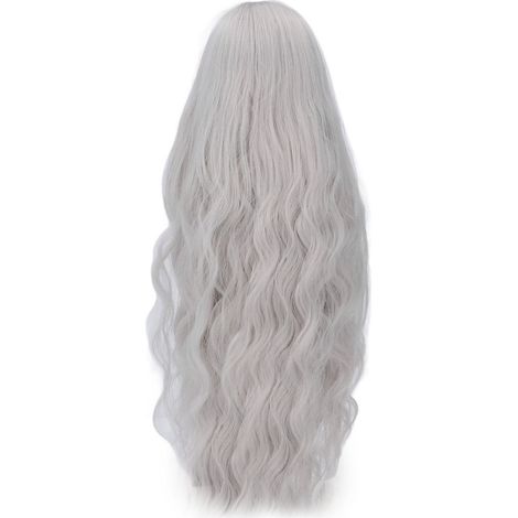 Peluca ondulada para muñeca BJD 1/3, suave y sedosa, gris plateado (rizada naturalmente). (1/5)