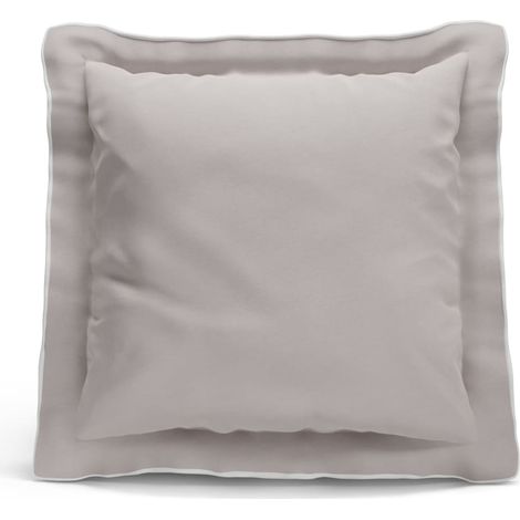 Nalui Funda de Cojín Gris 50x50cm 100% Algodón 180 Hilos, Suave, Fresca, Transpirable, Lavable a 30ºC