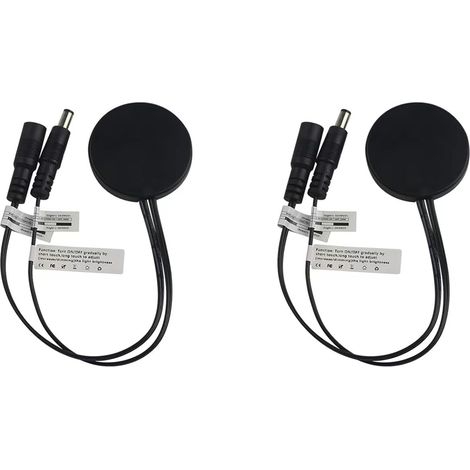 2X Interrupteur Tactile à Capteur LED en Panneau de Bois Interrupteur Caché Interrupteur Tactile pour Bande LED Noir (1/5)