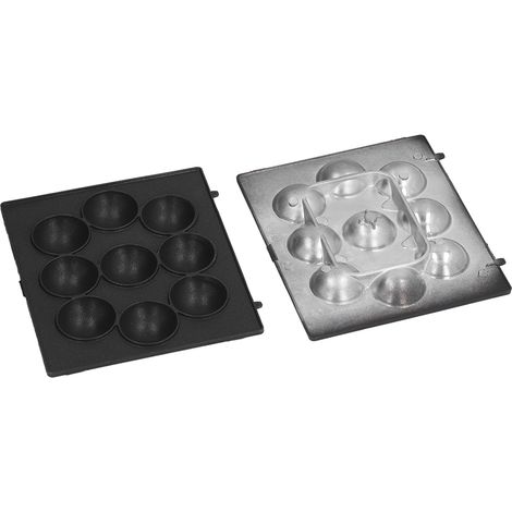 Set mit 2 antihaftbeschichteten Platten für Mini-Bällchen, kompatibel mit Sandwichmakern (1/5)