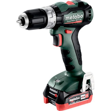 Trapano a percussione senza fili 12V POWERMAXX SB 12 BL 2X4AH LIHD - METABO - 601046800 - RICARICA ASC 55 + METABOX 118 (1/4)