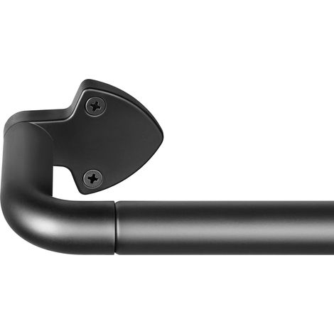 Tringle à Rideaux Extensible Enveloppant, 81-218 cm, ⌀ 19 mm, Noire (1/5)