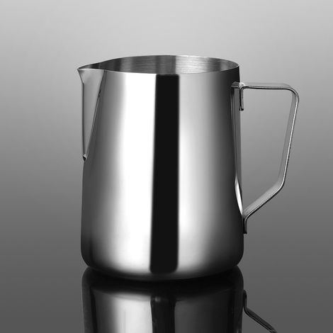 1Pot à Lait en Acier Inoxydable 150ml Pot à lait Lait Pichet Pichet Tasse Milk Pitcher Carafes pour Tasses à Cappuccino Machine à Expresso -Argenté