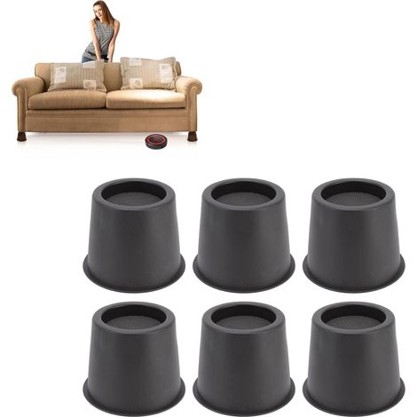 Coussinets Anti-Vibrations, 6 pièces de 7,6 cm pour rehausser Les Pieds, Coussinets de Protection de Sol, Tapis de rehaussement de Meubles pour Meubles de Table (1/5)