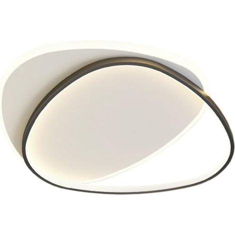 Plafonnier LED triangulaire – Noir/doré – Gradation continue – Chambre/salle de bain/couloir – Métal/acrylique