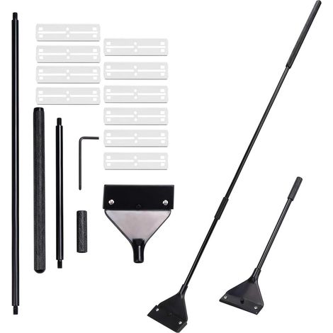 66cm Algues Grattoir pour Aquarium avec 10pcs Acier Inoxydable Lames de Rechange, Outil de Nettoyage kit Aquarium en Verre Fish Tank (1/5)