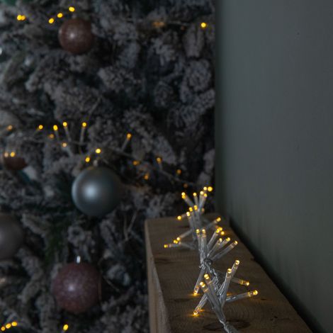 50m 2000 LED TreeBrights Christmas String Lights with Timer in Warm White on Clear Cable (1/5)