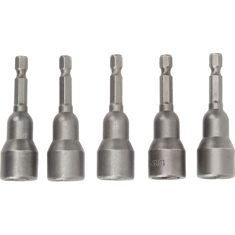 Lot de 5 Embouts Magnétiques en Acier Chrome Vanadium, Forets à Vis Hexagonaux 65mm x 1/4 x 14.0, Puissante Aimantation (1/5)
