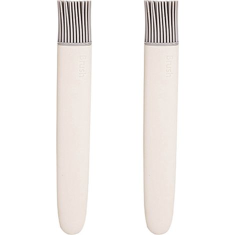 Pinceau à pâtisserie, pinceau à badigeonner pour sauce barbecue, marinade, huile pour viande, pinceau en silicone résistant à la chaleur et de qualité alimentaire, gris