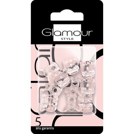 Sujetadores de cabello transparentes medianos Inter-Vion, 10 unidades (1/2)