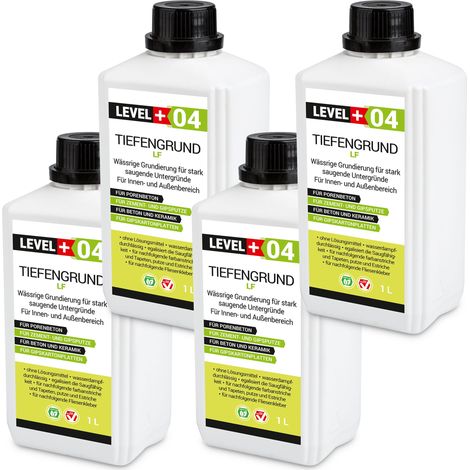 LEVEL+ Universal Grundierung Acryl Tiefgrund Haftgrund L+04 - 4L