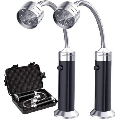 Barbecue Light Set of 2 LED BBQ Grill Lights with Magnetic Base 360 ​​Degree Rotation Flexible Adjustable for Barbecue, Camping, Party, Outdoor (1/5)