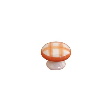 Ouvre&Déco – Bouton de meuble en porcelaine orange de Ø 33mm, KITCHEN