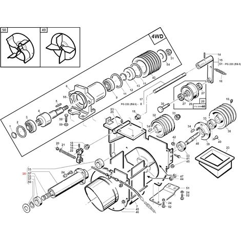 Tubo supporto premontato ORIGINALE GIANNI FERRARI turbina raccolta 95302101600