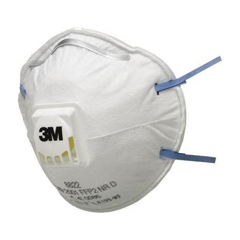 MASQUE ANTIPOUSSIÈRE À USAGE UNIQUE FFP2 3M 8822