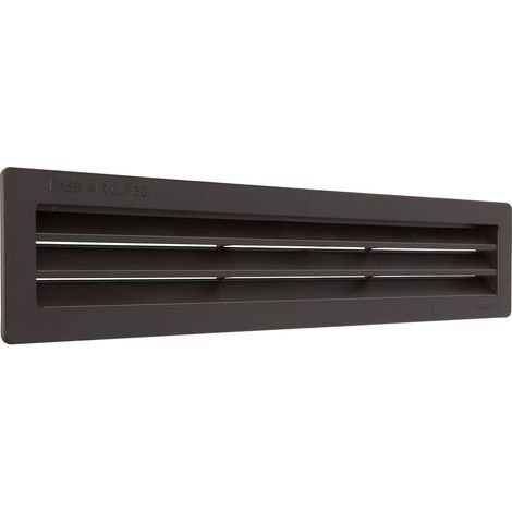 - Ventilation Grille - Brown Plastic - Rectangular Recessed for Healthy Air and Humidity Control 30.5x6.0 cm