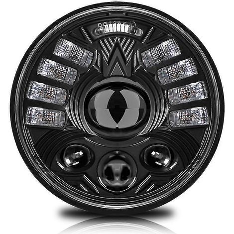 5-3/4In 5.75 Inch Motorcycle LED Headlight with DRL Turn Signal for Harley Sportster Dyna Low Rider Street Bob Iron 883 (1/5)