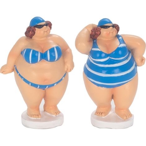 Badefigur aus Kunstharz, nautische Dekoration, Matrosen-Kollektion, ideal für Geschenke und Heimdekorationen, 2 Personen