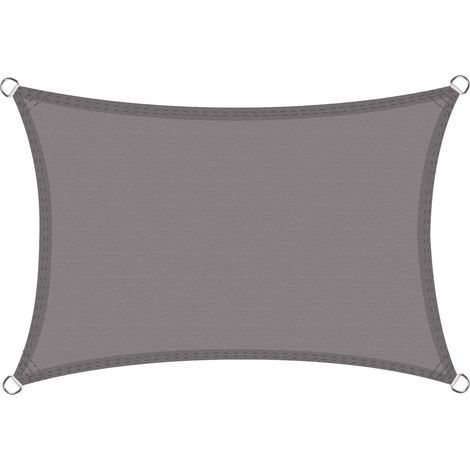 Voile d'ombrage Imperméable Rectangulaire 2x3m, Toile Ombrage PES Résistant à l'eau, Filet dombrage Rectangle 3x2m, Résistant 98% Protection Rayons UV pour Patio Extérieur, Gris Graphite 2x3 (1/5)
