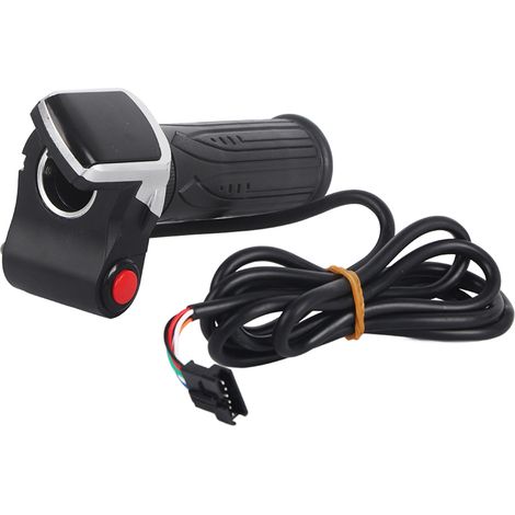 Poignée d'accélérateur LCD 6 fils avec affichage batterie et interrupteur pour vélo électrique 36V (1/5)