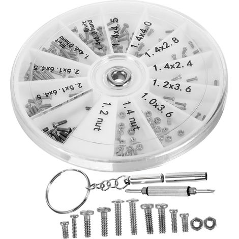 120 Pièces Kit de Réparation de Lunettes Tournevis Multifonction, Vis de Lunettes pour Montres et Équipements de Précision, Rangement Compact pour Réparation à Domicile (1/5)