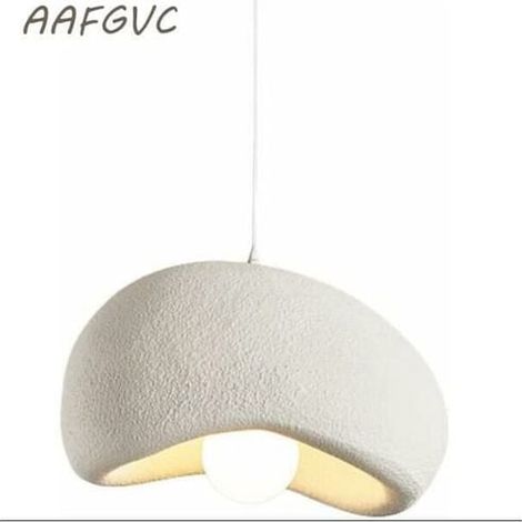 Suspension Moderne pour Salle à Manger Cuisine Îlot Lumière Couloir Lampe Suspendue E26 ,Style Nid D'oiseau Forme Luminaire(40cm, Blanc) - RW (1/5)