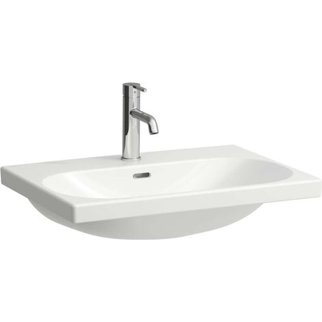 Laufen Lua - Lavabo de mueble 5x7 cm, con rebosadero, orificio para grifo, blanco H8100840001041 (1/3)