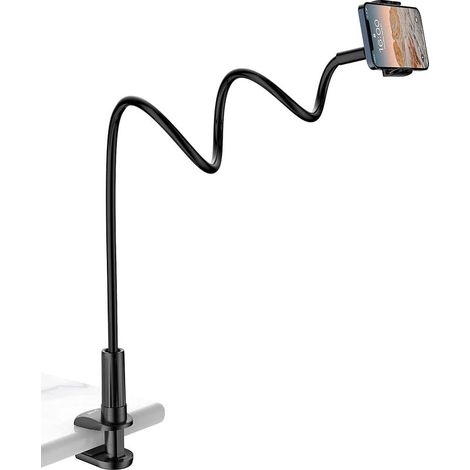 Support de téléphone flexible pour chevet, bras long, col de cygne réglable, pour iPhone et smartphones, longueur totale 90 cm / 35 pouces (1/5)
