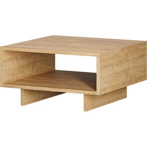 Table basse, table de salon coloris chêne cambrian - longueur 60 x profondeur 60 x hauteur 32 cm (1/3)