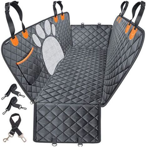 Housse de Siège pour Chien Housse Banquette Arrière Antidérapant et Imperméable avec Fermeture à Glissière Extérieure Chien Housse de Protection de Coffre Universelle pour Voitures 135X148 c (1/4)