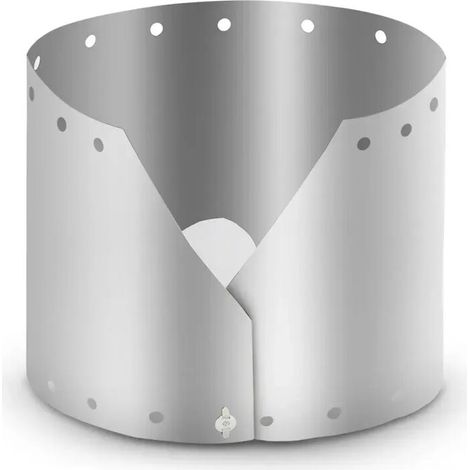 Pare-vent ultraléger en titane pour réchaud de camping 15 cm/19 cm, plaque coupe-vent pour réchaud à gaz d'extérieur, pare-vent pour réchaud de camping, réchaud de cuisine portable (1/4)