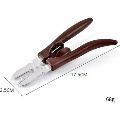 Pince à châtaigne acier inoxydable marron, outil multifonction pour couper et ouvrir les châtaignes (1/4)