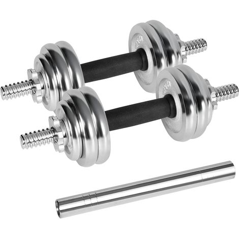 Manubri regolabili Rebel Active RBA-2326-15 in ghisa cromata, con custodia e bilanciere da 15 kg (5901890122115) (1/5)